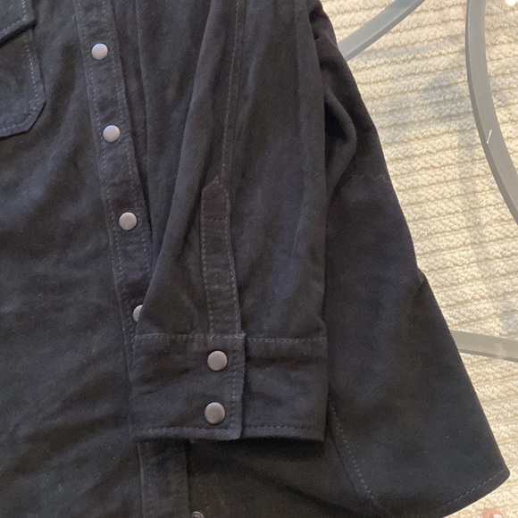 All saints 100% leather (suede) button down shirt - Picture 5 of 8